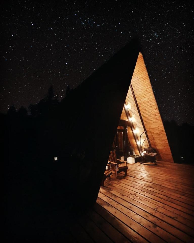 Nordik Cabin - Aframe With 2 Bedrooms Mărişel Eksteriør bilde